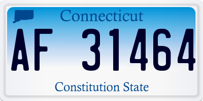 CT license plate AF31464