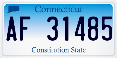 CT license plate AF31485