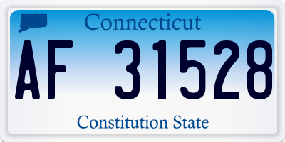 CT license plate AF31528