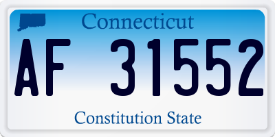 CT license plate AF31552