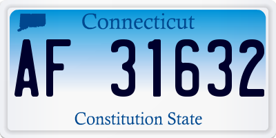 CT license plate AF31632