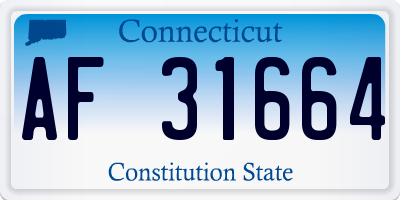 CT license plate AF31664