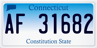 CT license plate AF31682