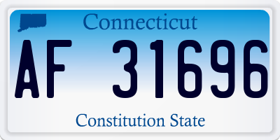 CT license plate AF31696