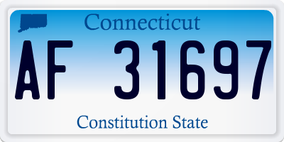 CT license plate AF31697
