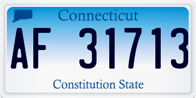 CT license plate AF31713