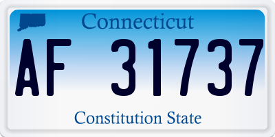 CT license plate AF31737