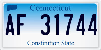 CT license plate AF31744