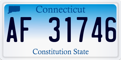 CT license plate AF31746