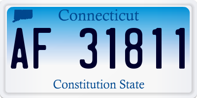 CT license plate AF31811