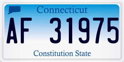 CT license plate AF31975