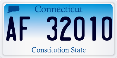 CT license plate AF32010