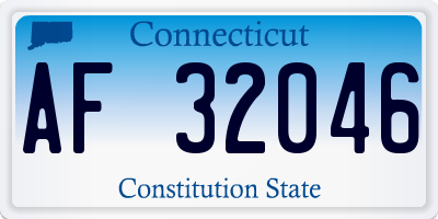 CT license plate AF32046