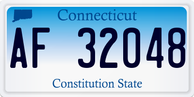 CT license plate AF32048