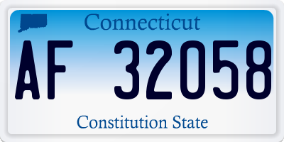 CT license plate AF32058