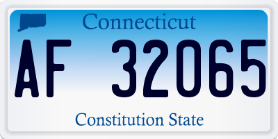 CT license plate AF32065