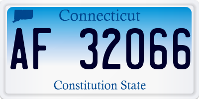CT license plate AF32066