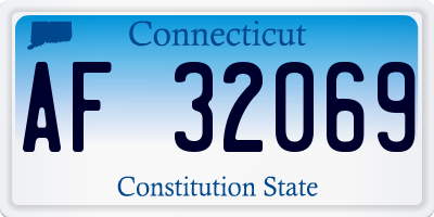 CT license plate AF32069