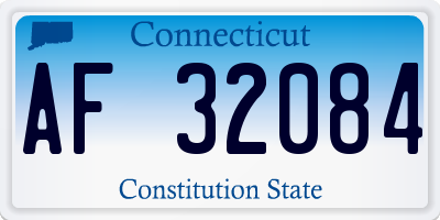 CT license plate AF32084