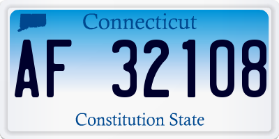 CT license plate AF32108