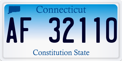 CT license plate AF32110