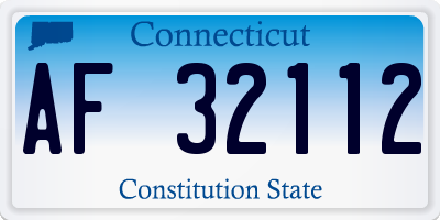 CT license plate AF32112