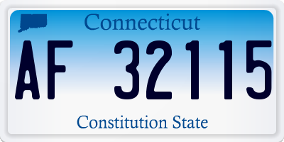 CT license plate AF32115