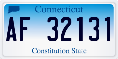 CT license plate AF32131