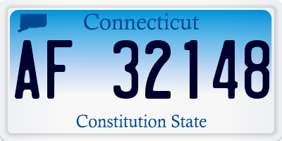 CT license plate AF32148