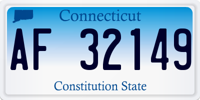 CT license plate AF32149