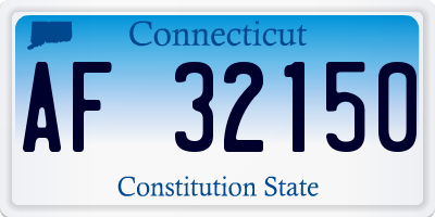 CT license plate AF32150