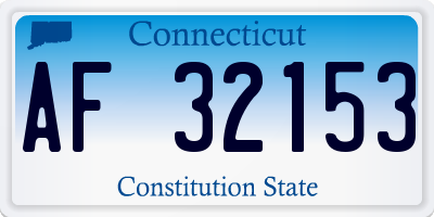 CT license plate AF32153