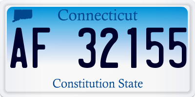 CT license plate AF32155