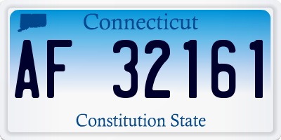 CT license plate AF32161