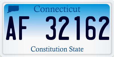 CT license plate AF32162