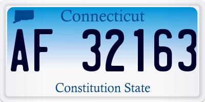 CT license plate AF32163
