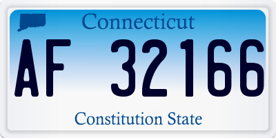 CT license plate AF32166