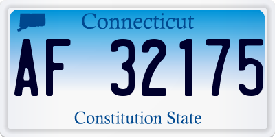 CT license plate AF32175