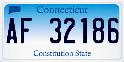 CT license plate AF32186