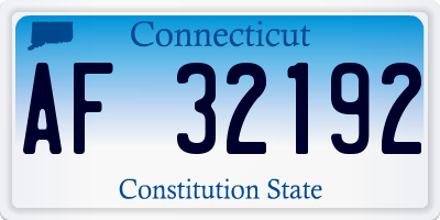 CT license plate AF32192