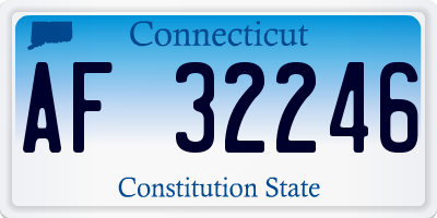 CT license plate AF32246