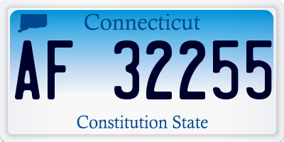 CT license plate AF32255