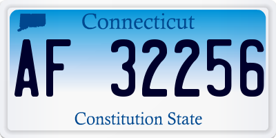 CT license plate AF32256