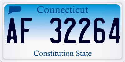 CT license plate AF32264