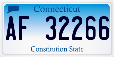 CT license plate AF32266