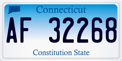 CT license plate AF32268