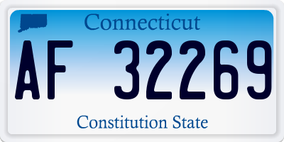 CT license plate AF32269
