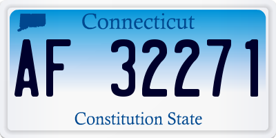 CT license plate AF32271