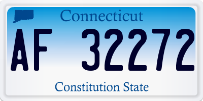 CT license plate AF32272