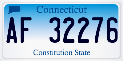 CT license plate AF32276